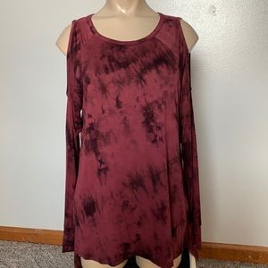 Ginger G Cold Shoulder Long Sleeve Top